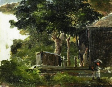  saint - Landschaft mit Haus im Wald in Saint Thomas antilles Camille Pissarro